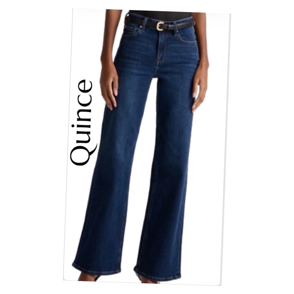 Quince Bella Stretch Wide Leg Jeans (Size 28)